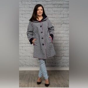UBU "Pack Your Personality" Reversible Coat Black White Check Packable 2X